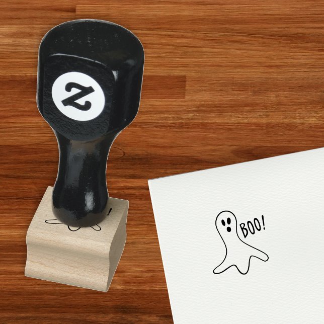Beängstigendes Halloween Ghost BOO Spaß Kinderspie Gummistempel (Scary Halloween Ghost BOO Fun Kids DIY Art Craft Rubber Stamp)