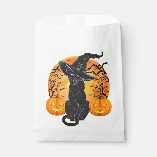 Beängstigendes Halloween-Halloween-Katzenkostüm, H Geschenktütchen (Vorderseite)