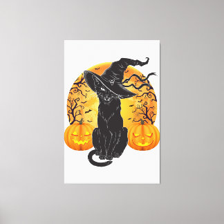 Beängstigendes Halloween-Halloween-Katzenkostüm, H Leinwanddruck