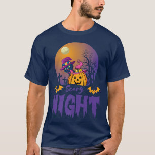 Beängstigendes Halloween-Herzdesign beängstigende T-Shirt