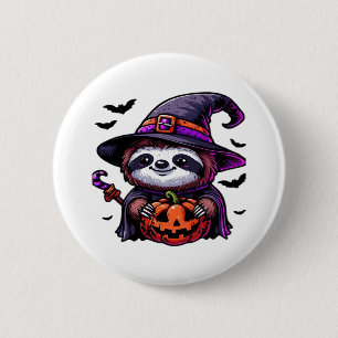 Beängstigendes Halloween-Hexenhut-Kostüm-Spooky-Me Button