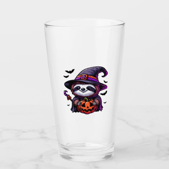 Beängstigendes Halloween-Hexenhut-Kostüm-Spooky-Me Glas (Vorderseite)