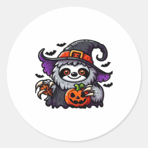 Beängstigendes Halloween-Hexenhut-Kostüm-Spooky-Me Runder Aufkleber