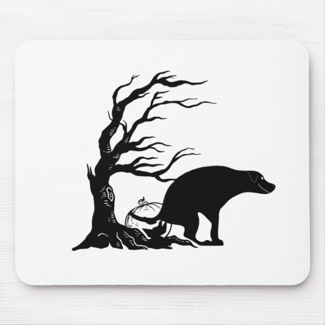 Beängstigendes Halloween Kackend Hund Mousepad (Vorne)