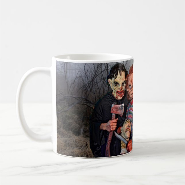 Beängstigendes Halloween. Kaffeetasse (Links)