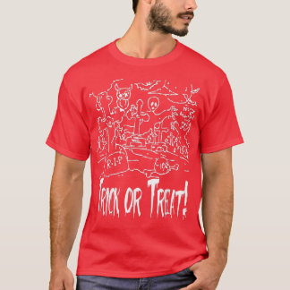 Beängstigendes Halloween-Kostüm auf dem Friedhof a T-Shirt