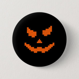 Beängstigendes Halloween Kürbislaterne Pumpkin Evi Button