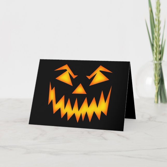 Beängstigendes Halloween-Lächeln Karte (Vorderseite)