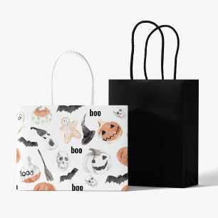 Beängstigendes Halloween-Muster Happy Halloween Große Geschenktüte