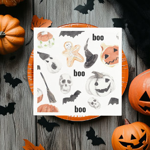 Beängstigendes Halloween-Muster  Happy Halloween Serviette