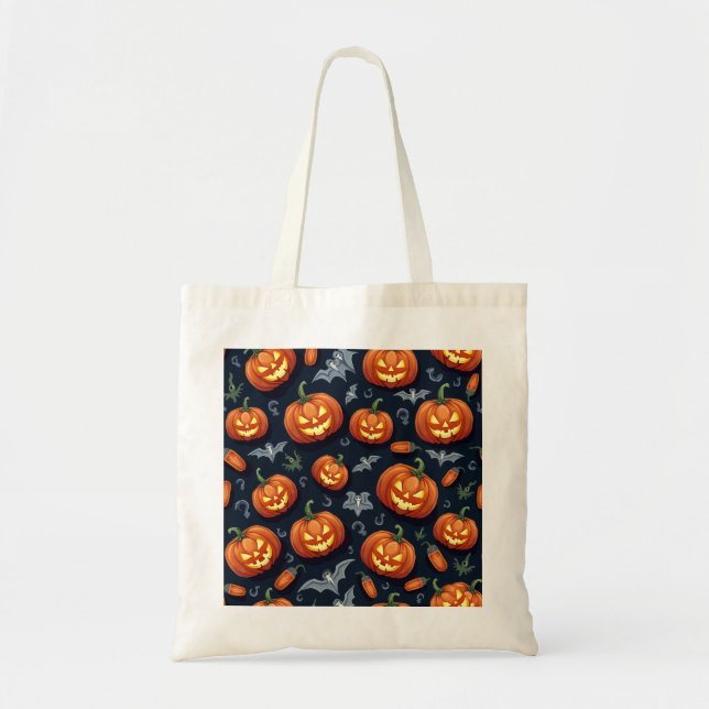 Beängstigendes Halloween-Muster |Happy Halloween Tragetasche (Vorne)