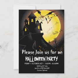 Beängstigendes Halloween-Party des Spuk Hauses Einladung