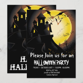 Beängstigendes Halloween-Party des Spuk Hauses Einladung