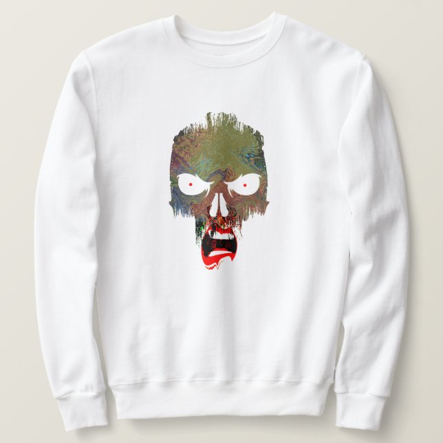 Beängstigendes Halloween-Piratenschaukeln Sweatshirt (Design vorne)