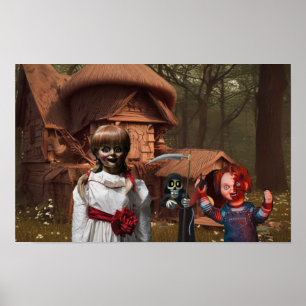 Beängstigendes Halloween. Poster