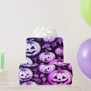 Beängstigendes Halloween Pumpkins Artwork Geschenkpapier