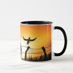 Beängstigendes Halloween-Themenfeld Tasse