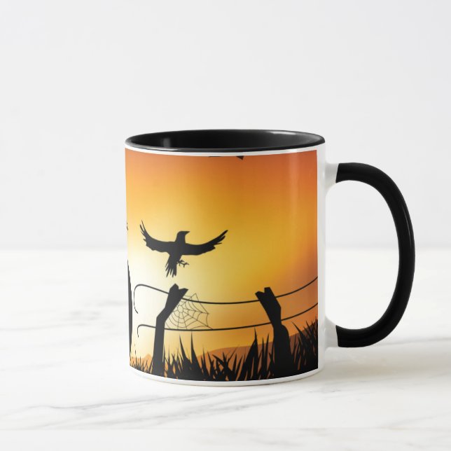 Beängstigendes Halloween-Themenfeld Tasse (Rechts)