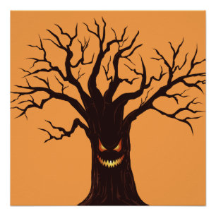 Beängstigendes Halloween-Tree Poster