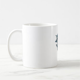 Beängstigendes Halloween-Vollmond der Battflügel Kaffeetasse