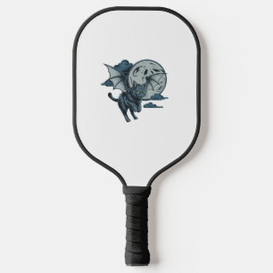 Beängstigendes Halloween-Vollmond der Battflügel Pickleball Schläger