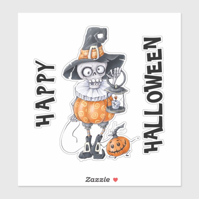 Beängstigendes Halloween-Zeichen mit benutzerdefin Aufkleber (Blatt)