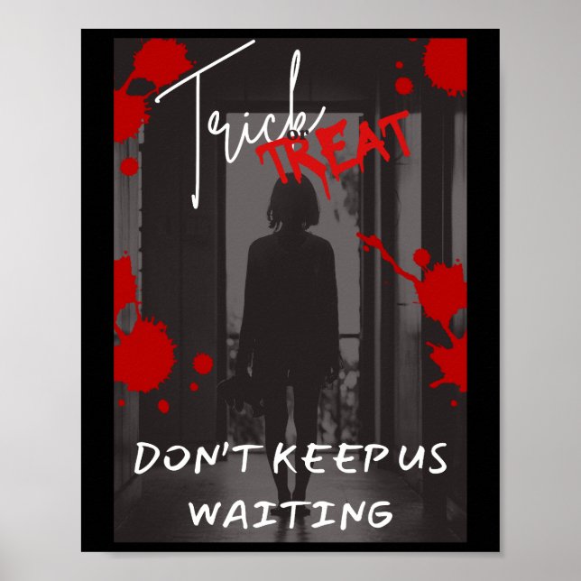 Beängstigendes Horror Poster mit einem Mädchen an  (Vorne)