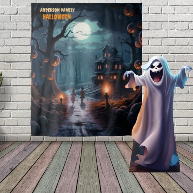 Beängstigendes Jack-o'-Lantern Tree Halloween Wandteppich (Von Creator hochgeladen)