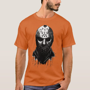 Beängstigendes, kreppiges Halloween-Eishockey Goal T-Shirt