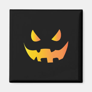 Beängstigendes Kürbisgesicht zu Halloween Magnet