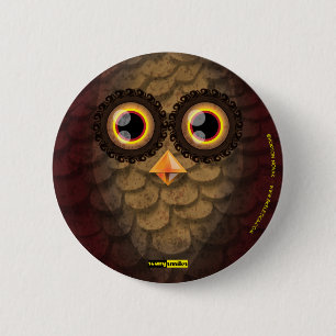 Beängstigendes Lächeln - die Eule Button