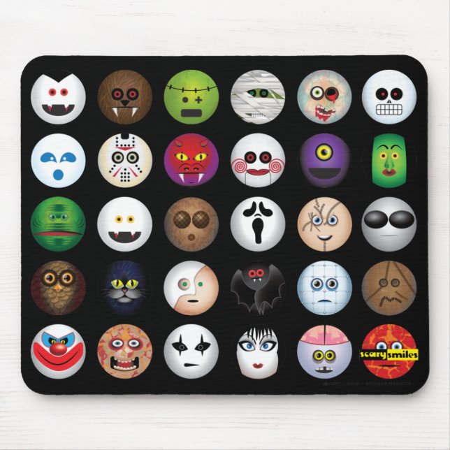 Beängstigendes Lächeln - Monster u. CIA Mousepad (Vorne)