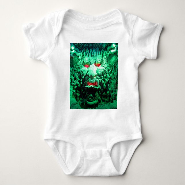 Beängstigendes Maskengefecht Baby Strampler (Vorderseite)