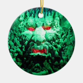 Beängstigendes Maskengefecht Keramik Ornament