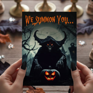 Beängstigendes Mit Augen Demon Adult Halloween-Par Einladung