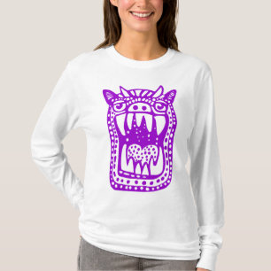 Beängstigendes Monster - Lila T-Shirt