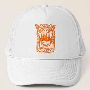 Beängstigendes Monster - Orange Truckerkappe