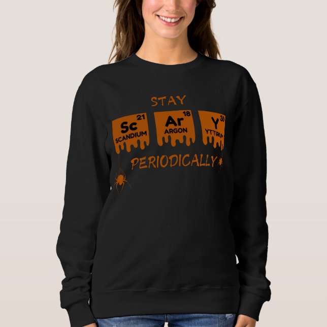 Beängstigendes Periodisches WissenschaftsHalloween Sweatshirt (Vorderseite)