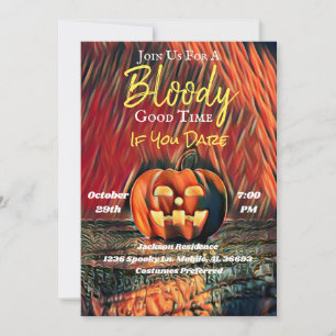Beängstigendes Pumpkin-Halloween-Party Einladung