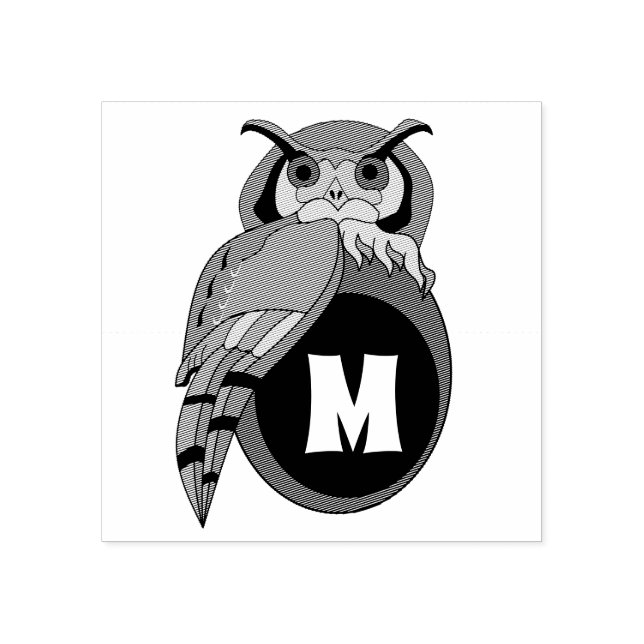 Beängstigendes Schellauge-Monogramm Gummistempel (Prägung)