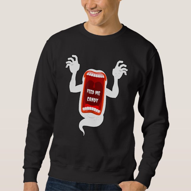 Beängstigendes Schrei-Ghost-Schrei Fütterte mir Sü Sweatshirt (Vorderseite)