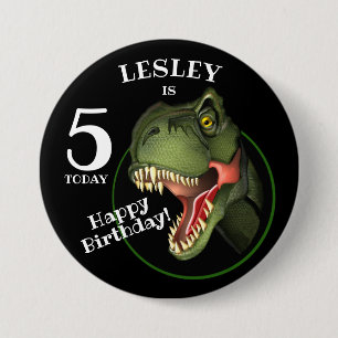 Beängstigendes T-Rex Dinosaurier Kinderalter Button