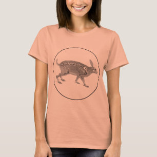 Beängstigendes Vintages Hasen-Skelett T-Shirt