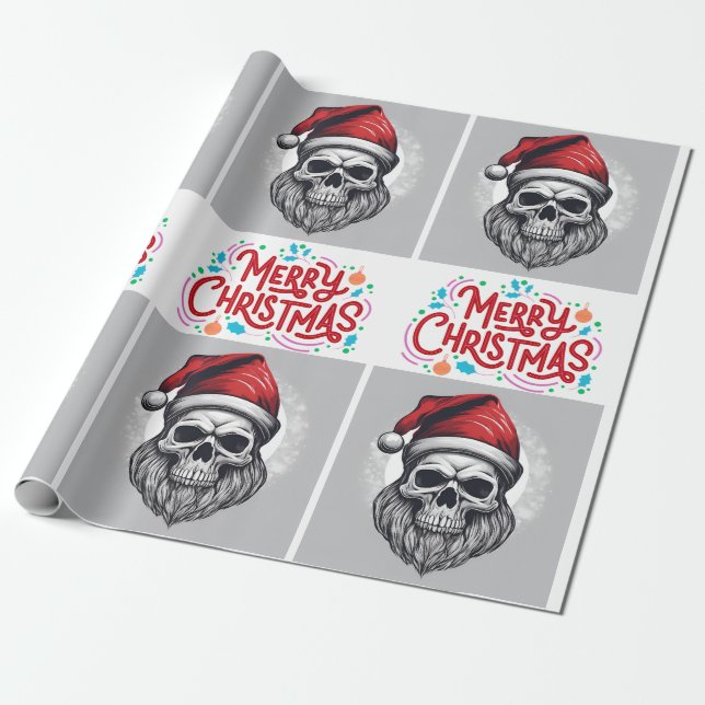 Beängstigendes Weihnachtswrapping-Papier Geschenkpapier (Ungerollt)