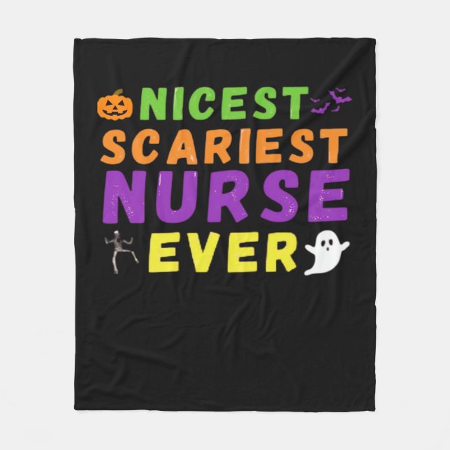 Beängstigendste Nurse überhaupt lustig Halloween C Fleecedecke (Vorderseite)