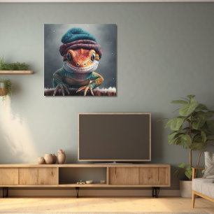 Beanie Bunch Gecko Wintermützenposter Poster