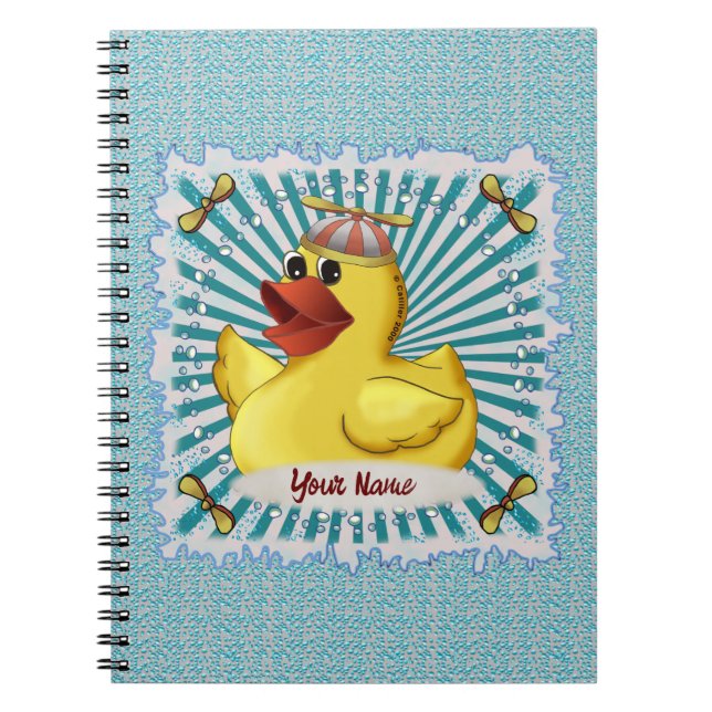 Beanie Rubber Duck Notebook Notizblock (Vorderseite)