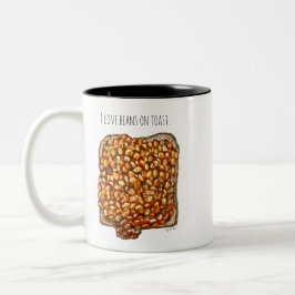 Beans on Toast Zweifarbige Tasse