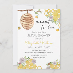 Beant to Bee Brautparty Watercolor Beehive Einladung