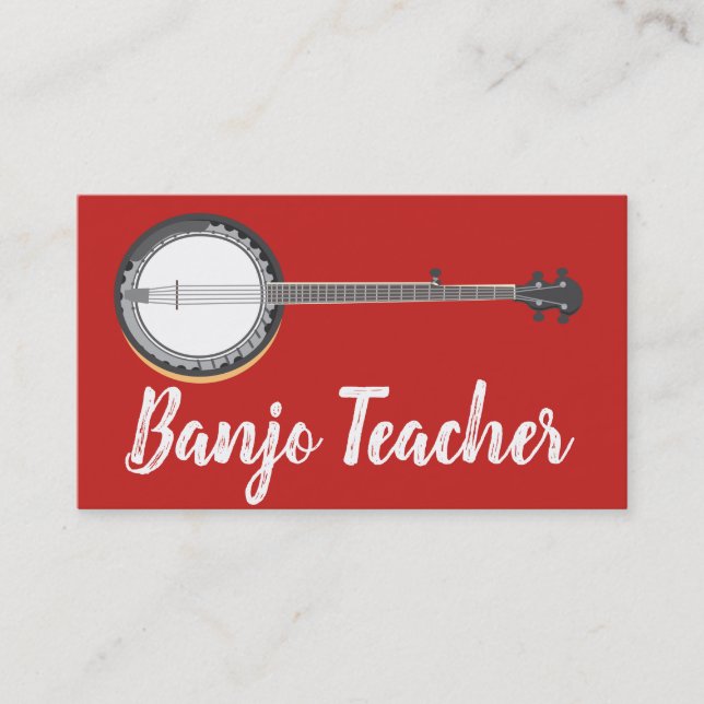 Beantown Banjo Lehrer Persönlich Visitenkarte (Vorderseite)